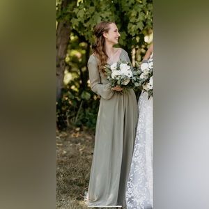 Eucalyptus Davids Bridal Bridesmaid Maxi Dress